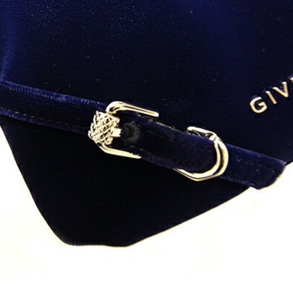GIVENCHY Nano Voile Handbag with Velvet Ribbon Detail Dark Navy Leather Velour - Picture 6 of 7
